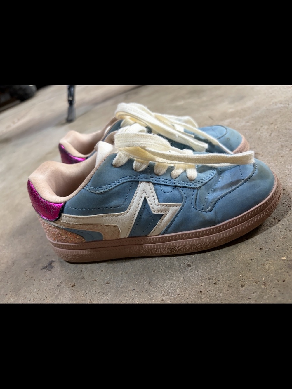 Kids Blue Star Accent Sneakers - Comfortable Everyday Shoes